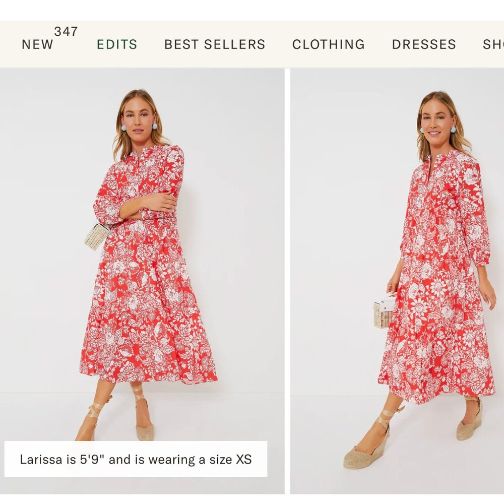 Hyacinth House Red Floral McCauley Midi Dress